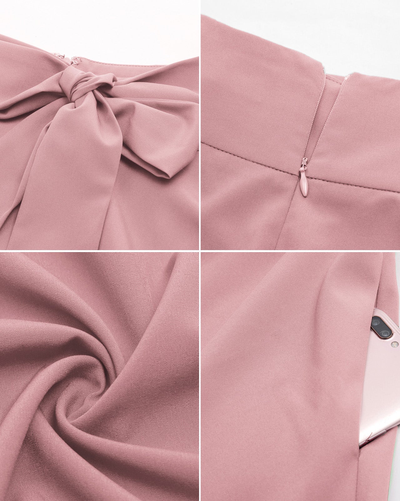 belle poque Floral Patterns Women's High Waist Bow Decorated A-Line Pockets Skirt