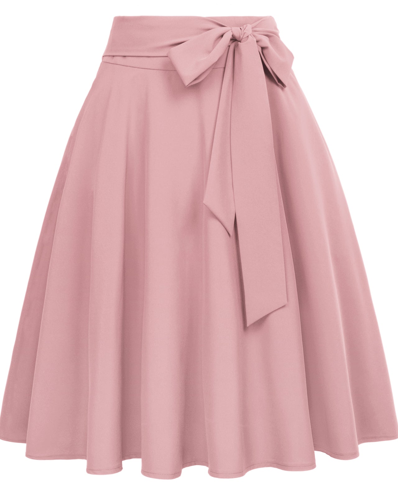 belle poque Floral Patterns Women's High Waist Bow Decorated A-Line Pockets Skirt