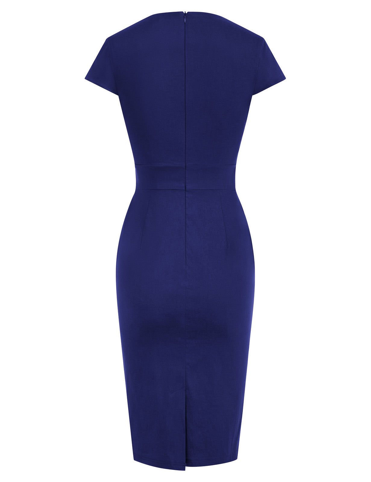 belle poque Vintage Cap Sleeve High Stretchy Hips-Wrapped Bodycon Pencil Dress