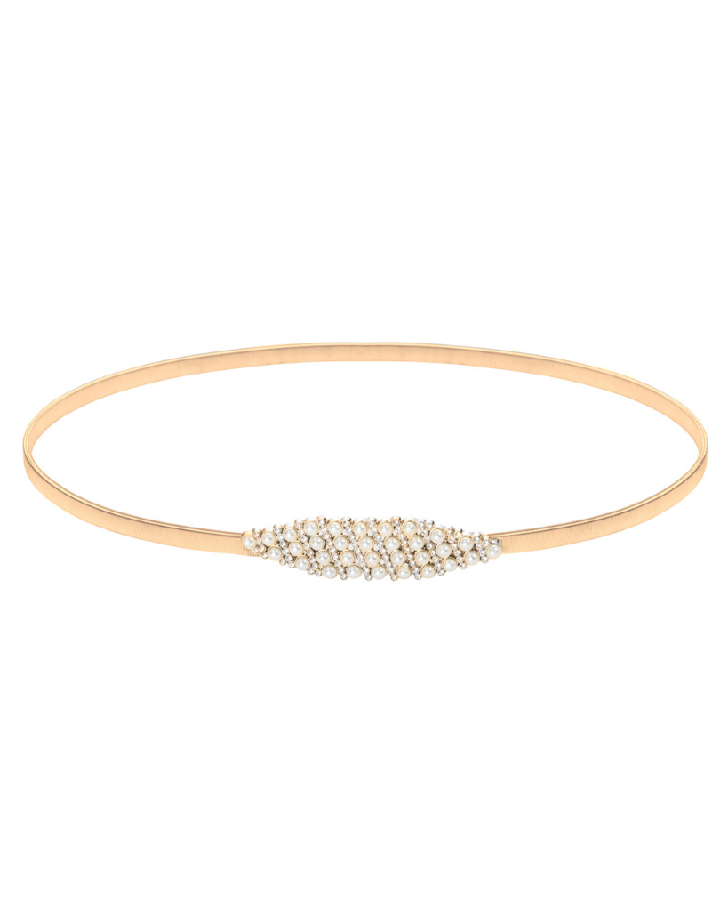 belle poque Skinny Punk Elastic Alloy Belt