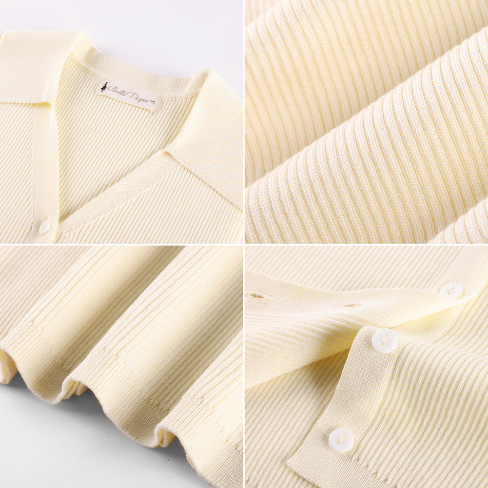 belle poque Women's Button Down Tank Tops Collared Slim Fit Office Tops