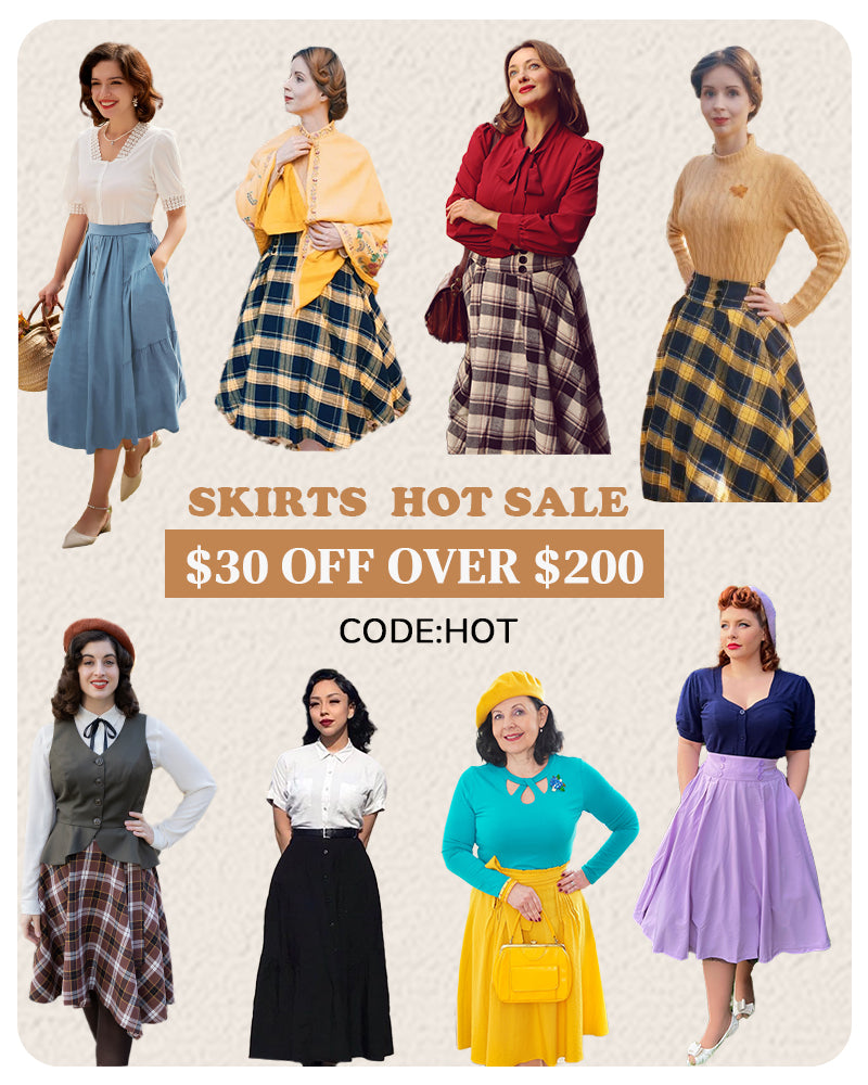 belle poque BellePoque's Vintage Skirts Hot Sale