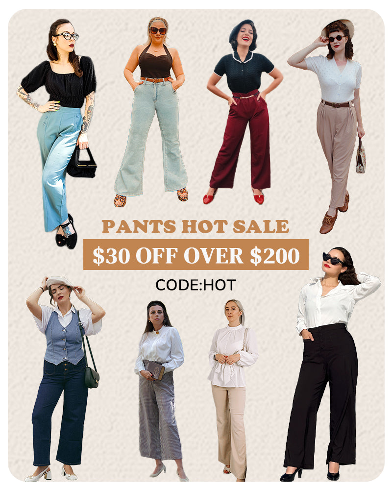 belle poque BellePoque's Vintage Pants Hot Sale