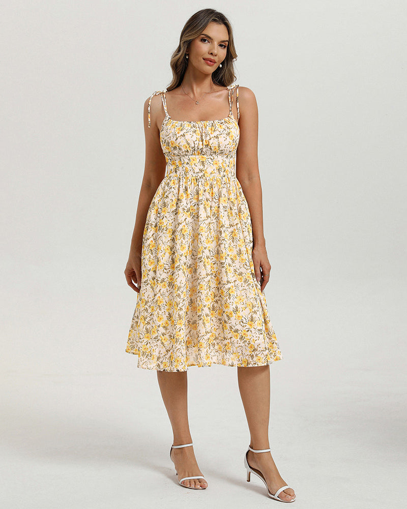 belle poque Women Midi Sundress 2026 Summer Spring Vacation Dresses with Pockets
