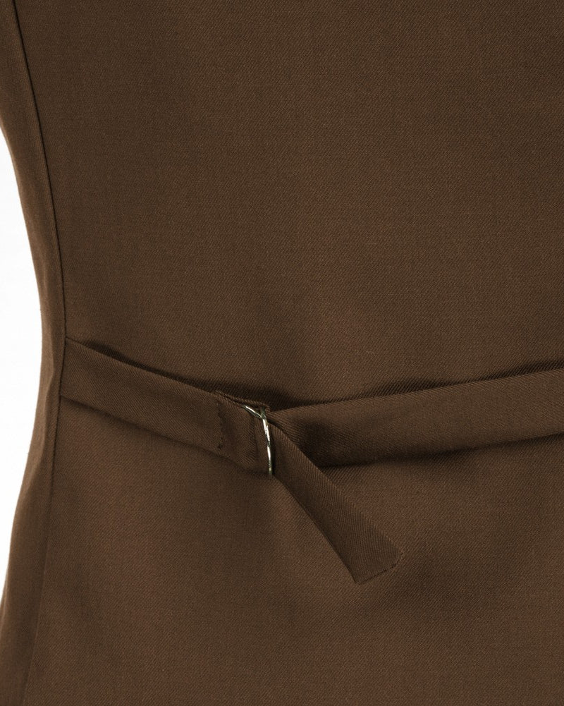 belle poque Double Breasted Waistcoat Vintage Lapel Collar Vest Coat with 2 Pockets