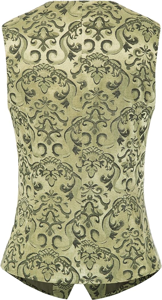 belle poque Waistcoat Vest Vintage Steampunk Dress Jacquard Jacket