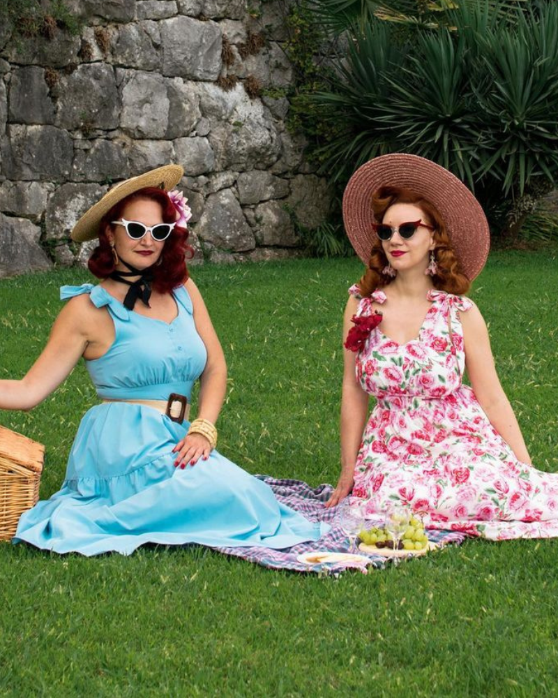 belle poque Sunflower Printed Tiered Midi Dress Sleeveless V-Neck Defined Waist A-Line Dress