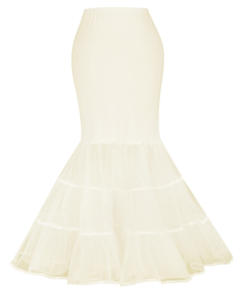 belle poque Vintage Dress Crinoline Underskirt Mermaid Wedding Dress Petticoat Champagne