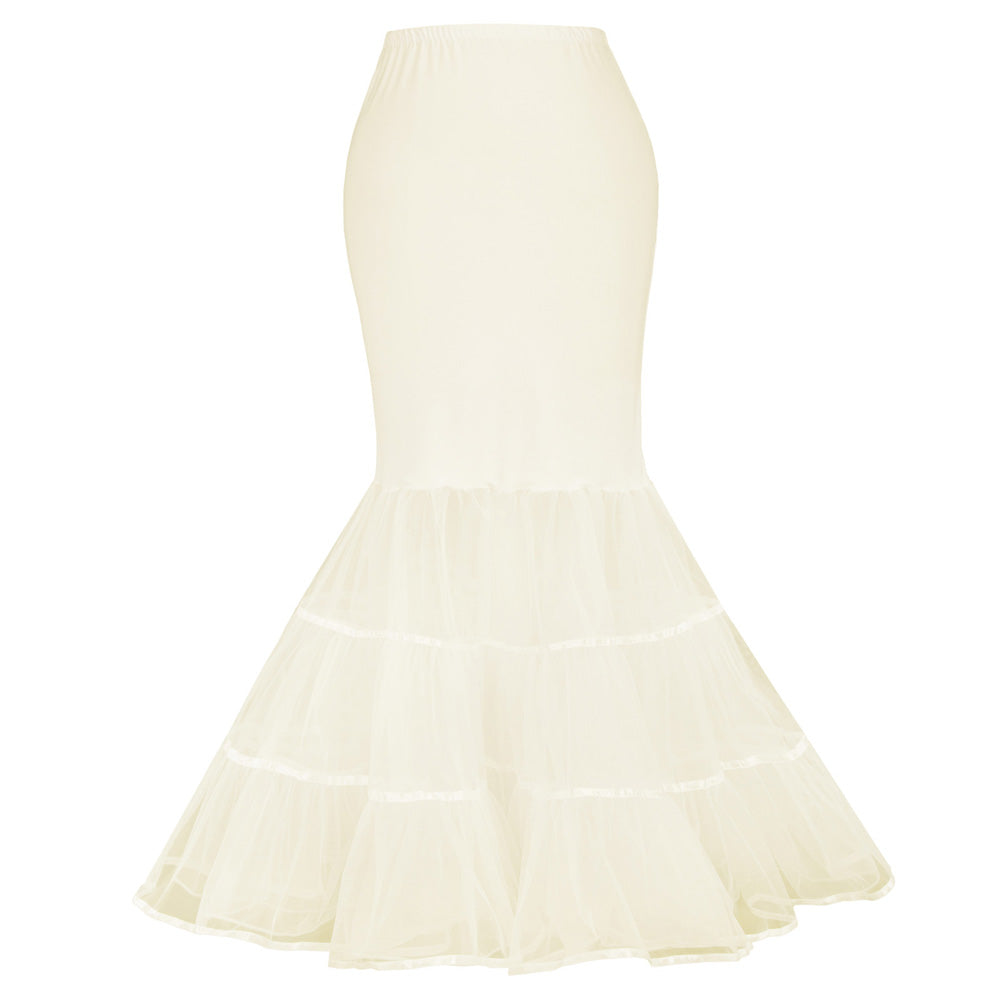 belle poque Vintage Dress Crinoline Underskirt Mermaid Wedding Dress Petticoat Champagne
