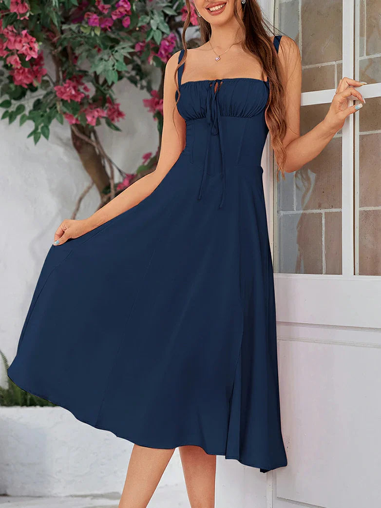 belle poque 2025 Ruched Bust Split Thigh Cami Sundress