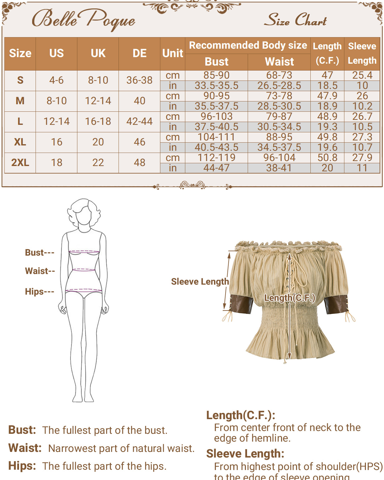 belle poque Steampunk Victorian Half Sleeve Boho Off Shoulder Pirate Tops