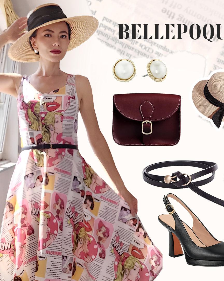 belle poque 1950s Retro Vintage Sleeveless Homecoming Dresses Cocktail Party
