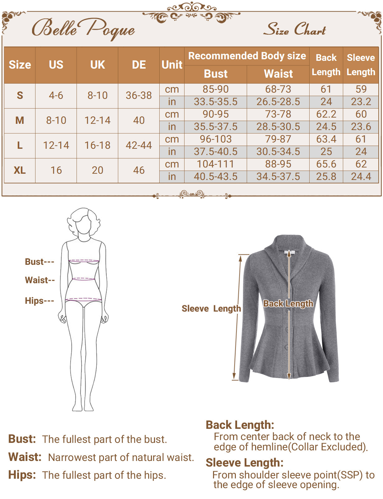 belle poque Vintage Cardigan Sweater Shawl Lapel Button Down Sweater Outwear Coat