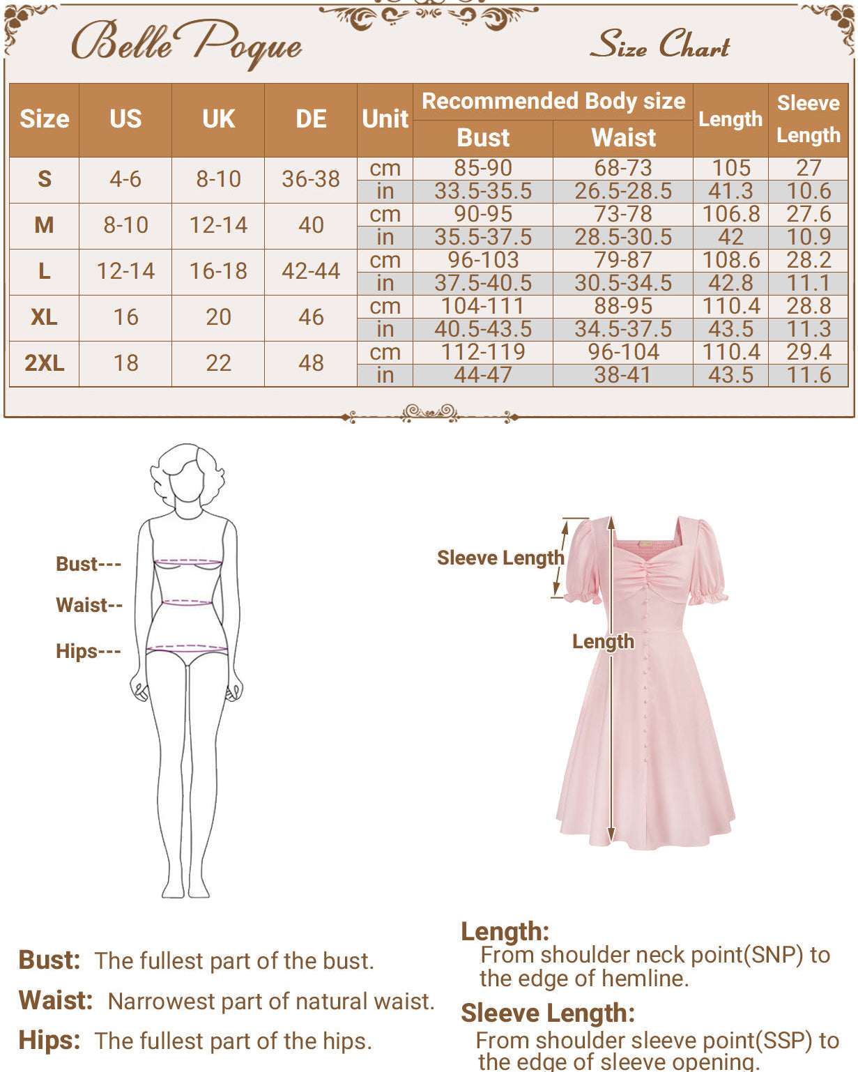 belle poque Vintage Strawberry Patterns Front Slit Dress Puffed Short Sleeve Sweetheart Neck Dress