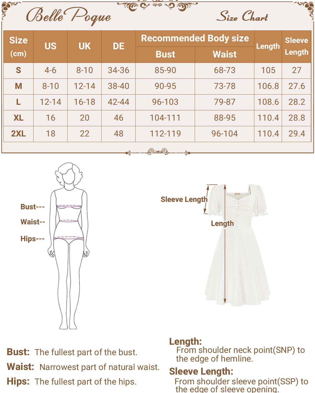 belle poque Vintage Buttons Decorated Dress Short Sleeve Square V-Neck A-Line Dress