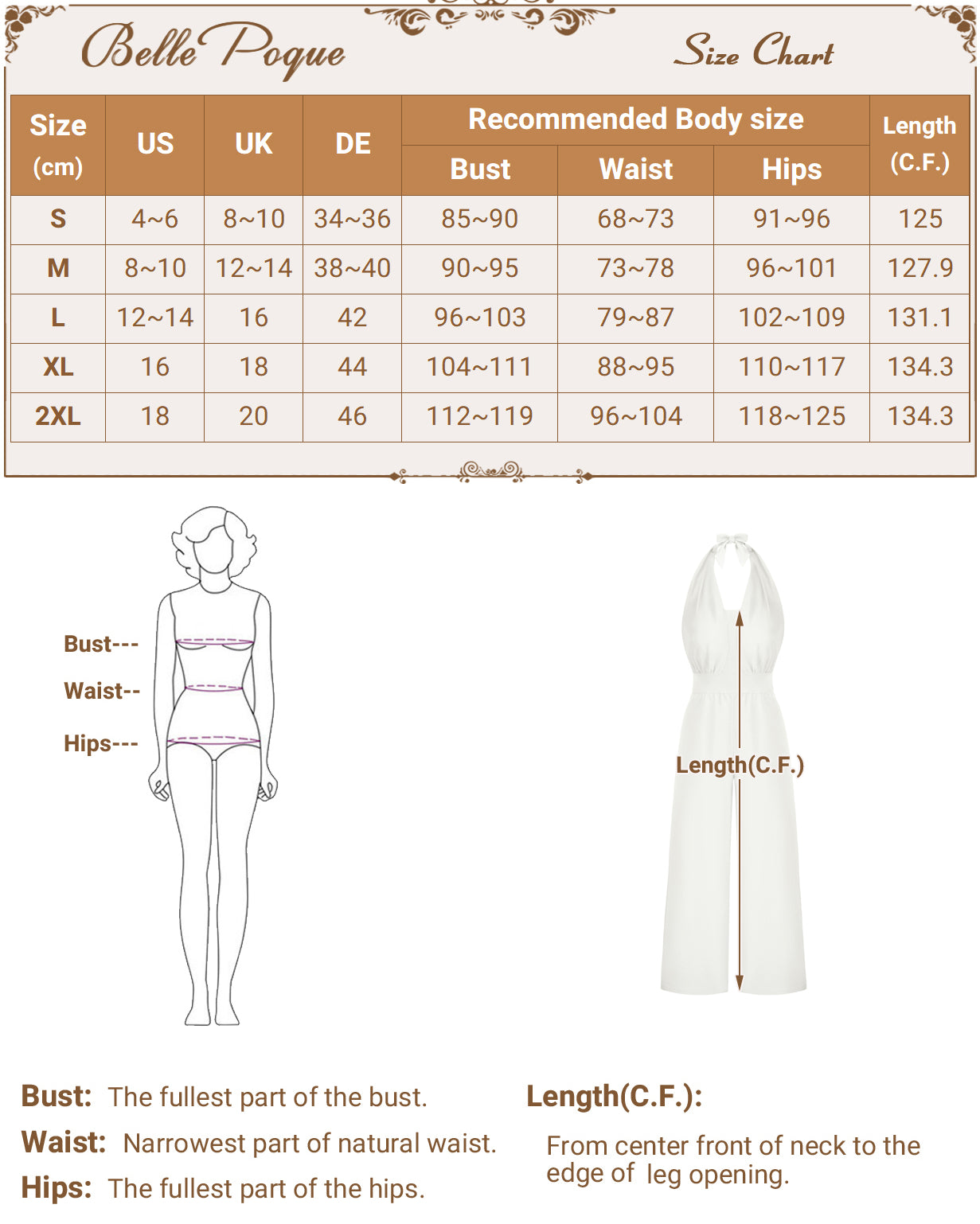 belle poque Defined Waist Smocked Back Halterneck Jumpsuit