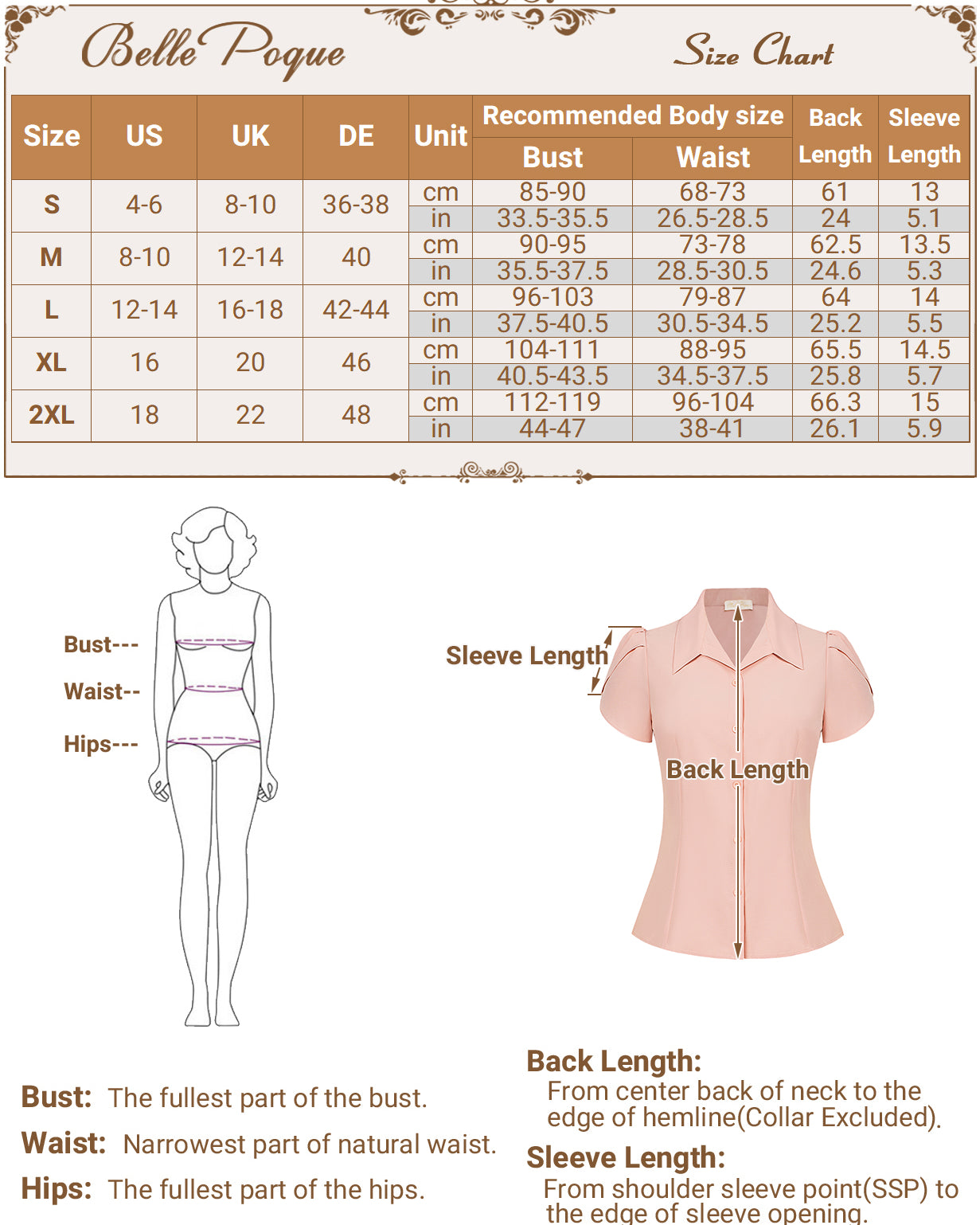 belle poque Business Casual Shirts Tops Summer Button Blouse for Women