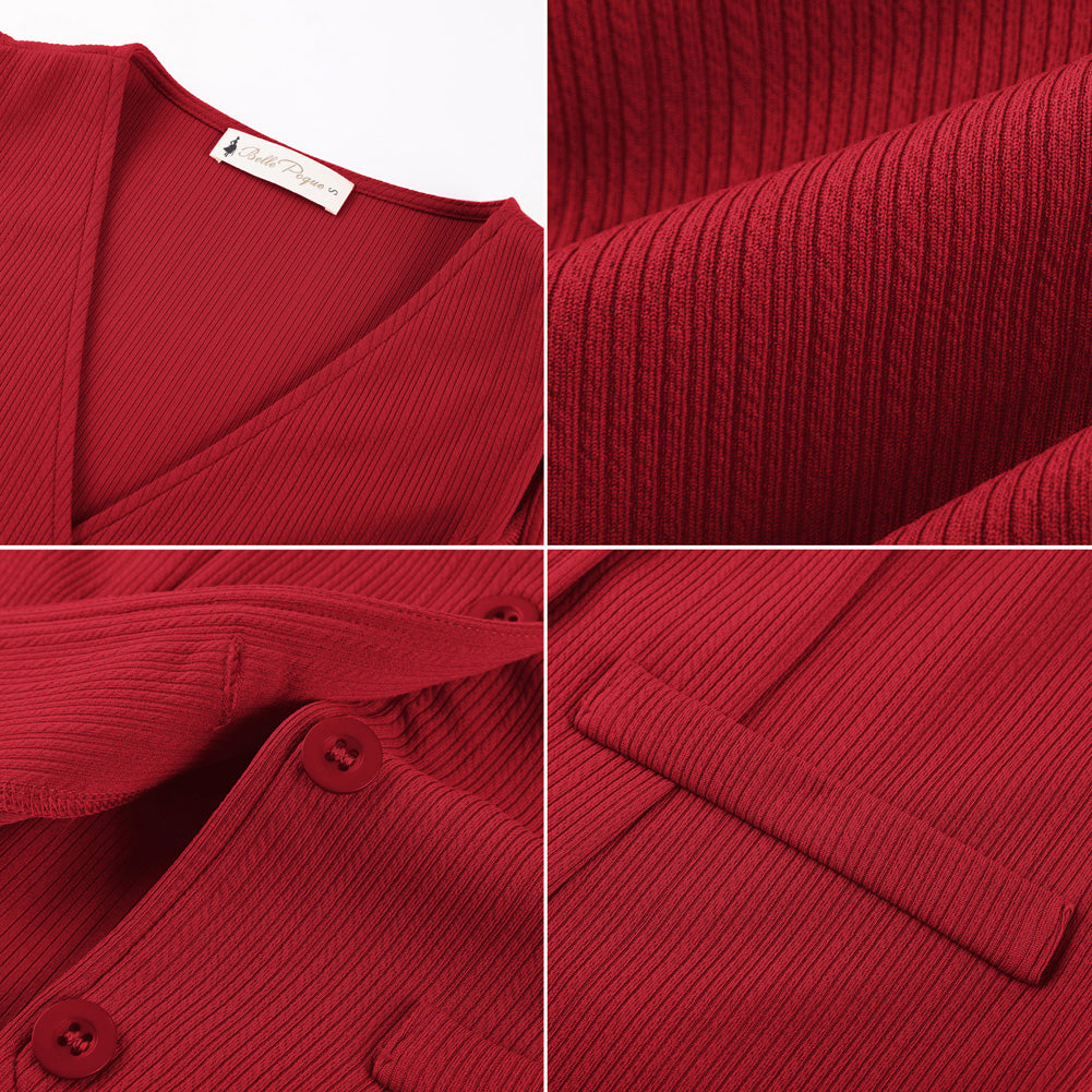 belle poque Women’s Vest Top Trendy Knitted Waistcoat Button Down Tops Suit Vest Tops