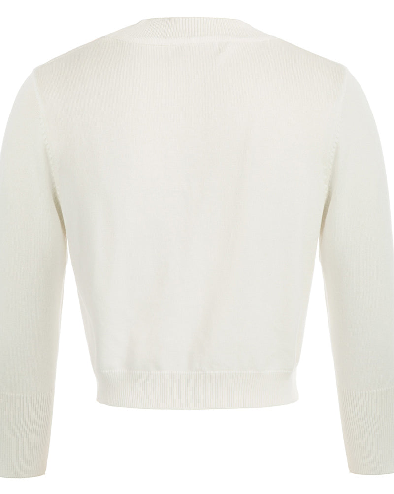 belle poque 3/4 Sleeve Bolero Shrug Open Front Knit Cropped Cardigan Sweater