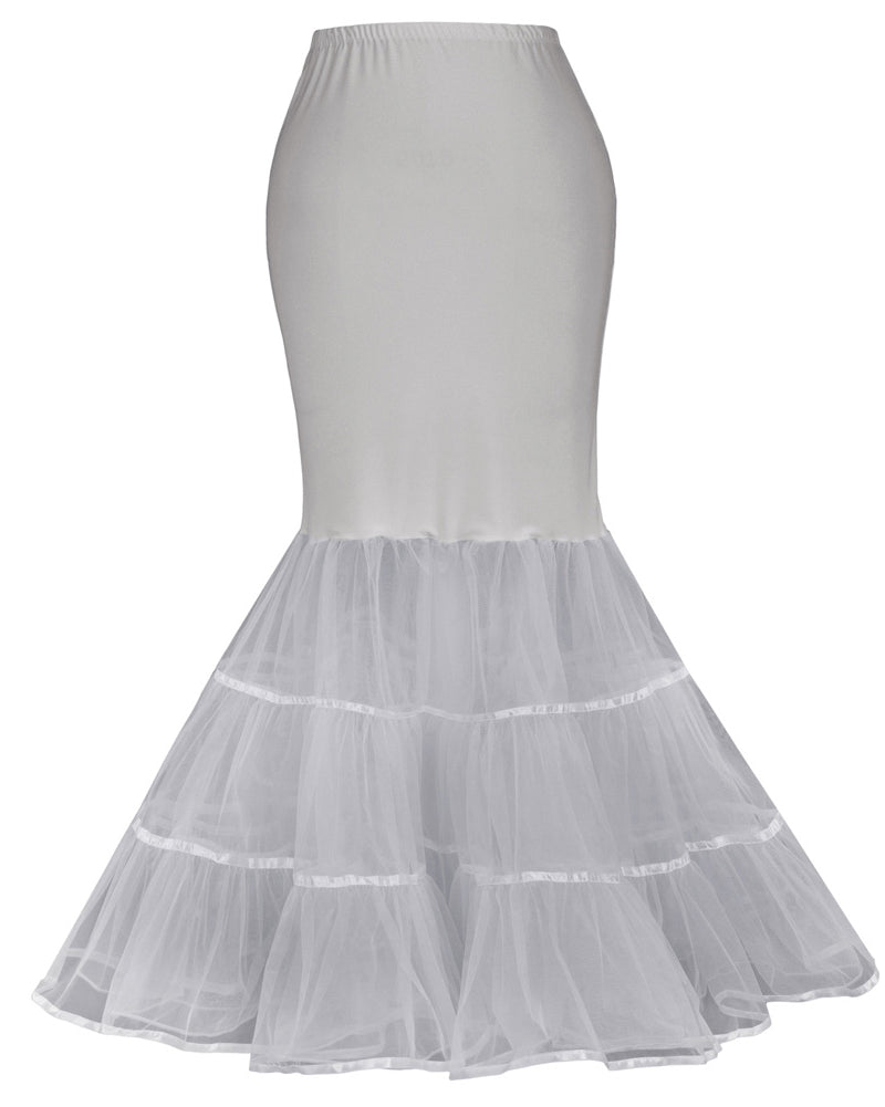 belle poque Vintage Dress Crinoline Underskirt Mermaid Wedding Dress Petticoat Gray