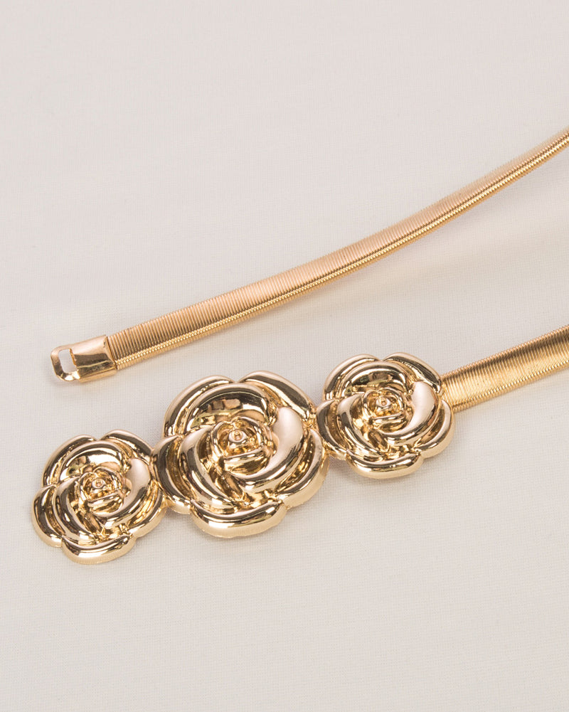 belle poque Skinny Punk Elastic Alloy Belt