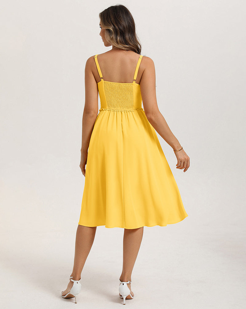 belle poque Summer Dress for Women 2026 Sleeveless Sundress Flowy Wedding Guest Dresses