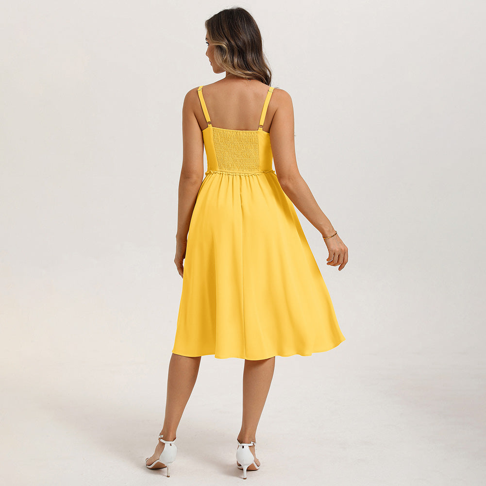 belle poque Summer Dress for Women 2026 Sleeveless Sundress Flowy Wedding Guest Dresses