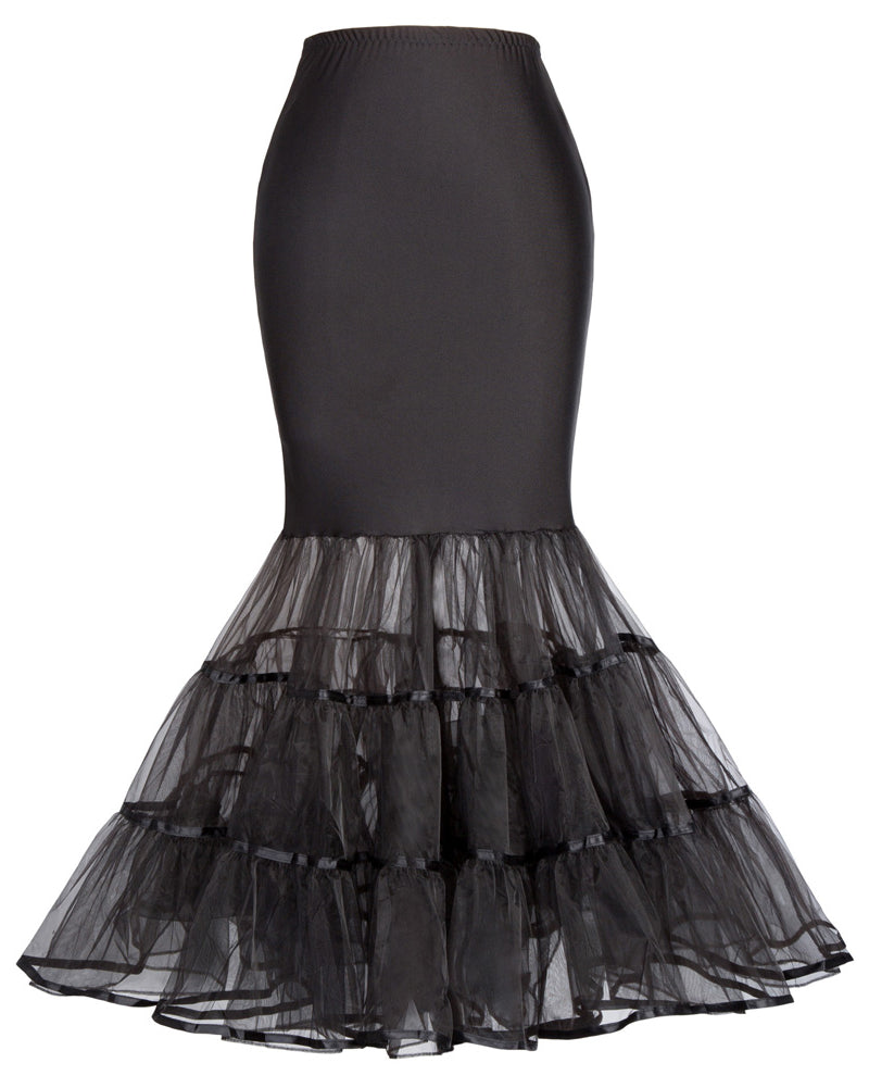 belle poque Vintage Dress Crinoline Underskirt Mermaid Wedding Dress Petticoat Black