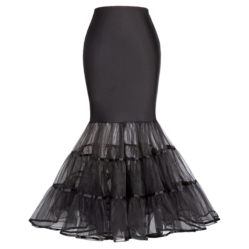 belle poque Vintage Dress Crinoline Underskirt Mermaid Wedding Dress Petticoat Black