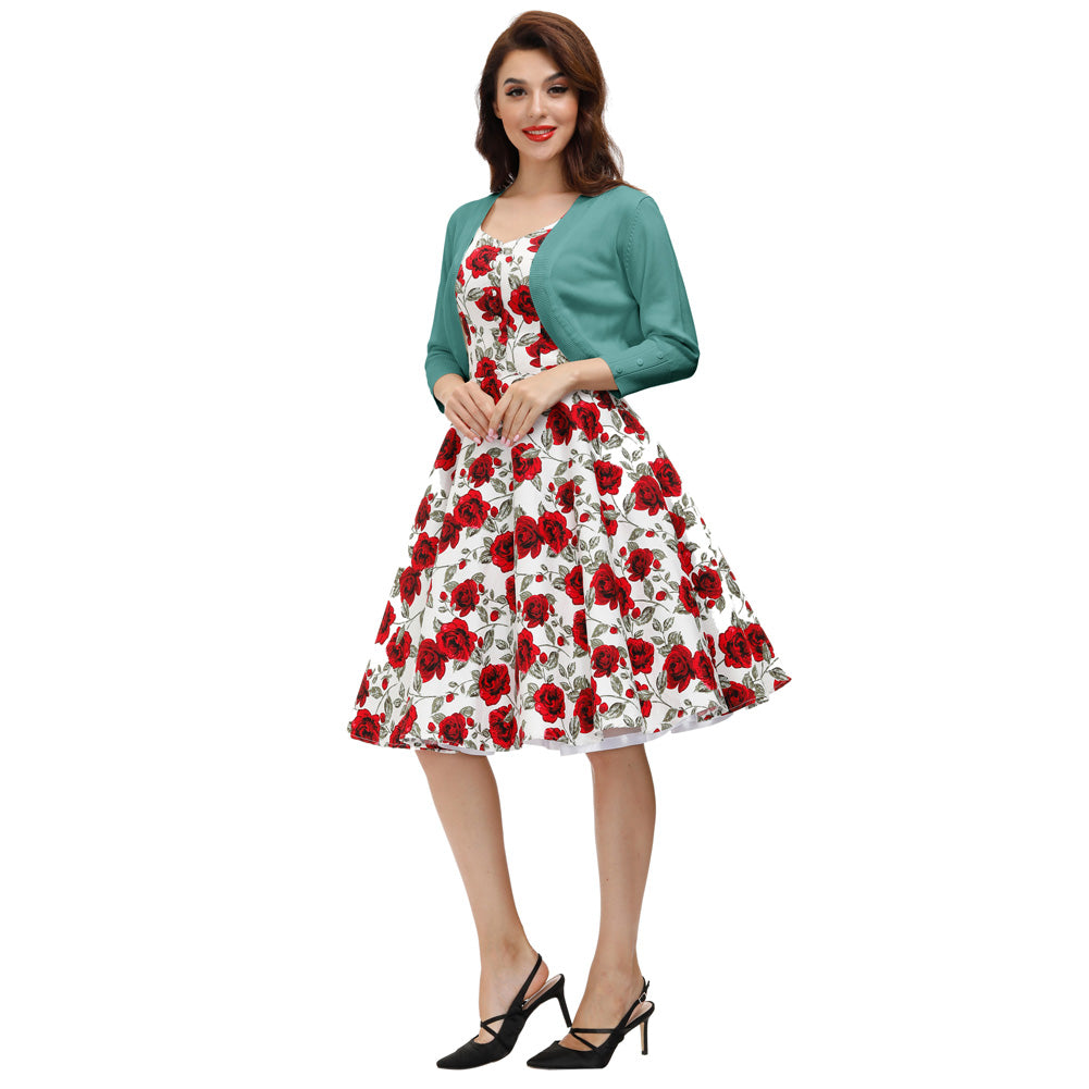 belle poque 3/4 Sleeve Bolero Shrug Open Front Knit Cropped Cardigan Sweater