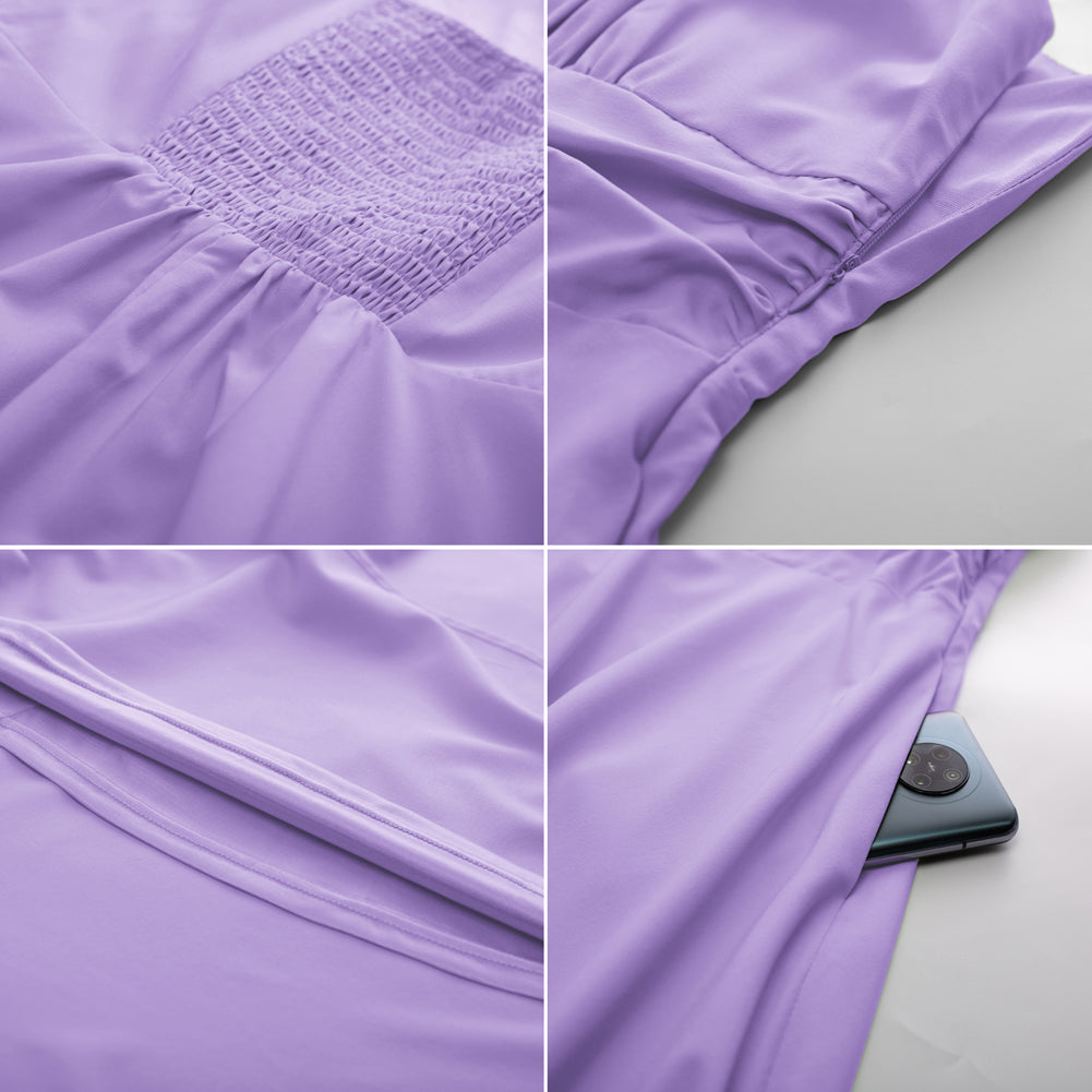 belle poque 2025 Summer Dresses for Women Midi Sun Dress Cute Casual Dress with Pockets