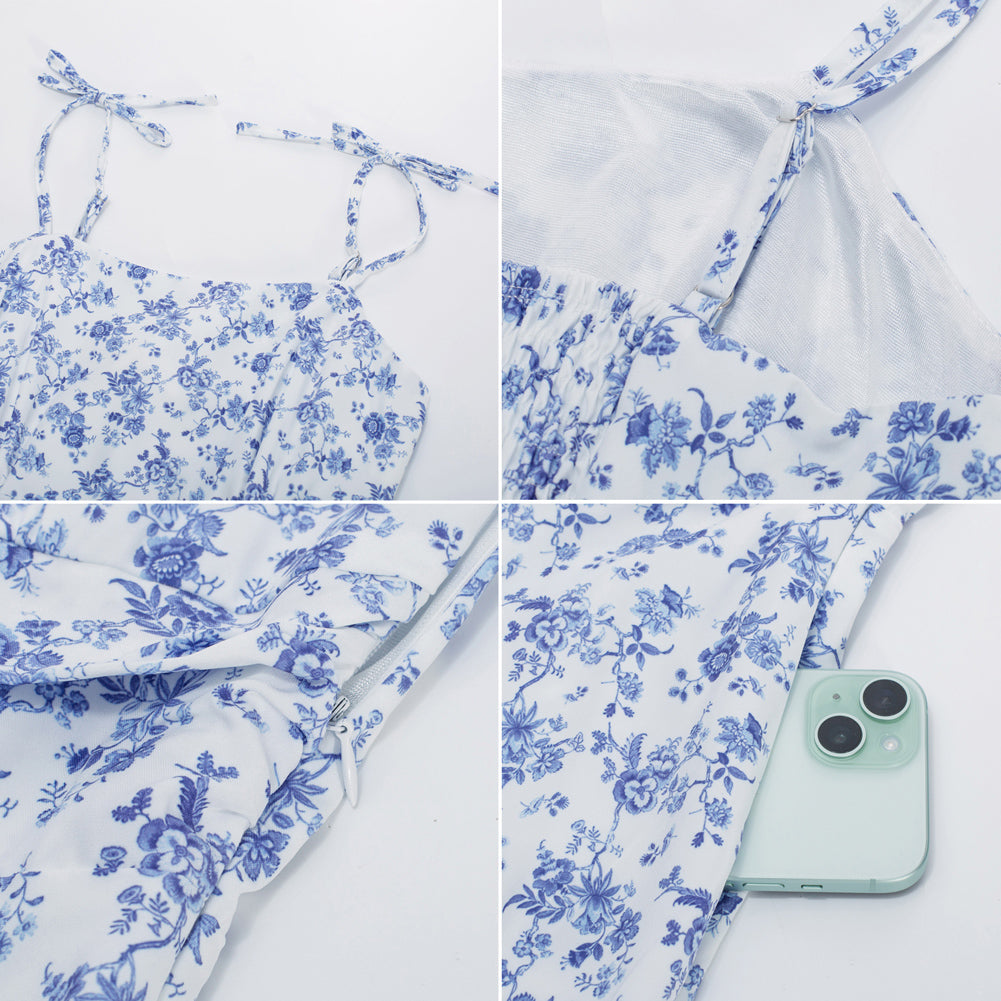 belle poque 2025 Summer Dresses for Women Midi Sun Dress Cute Casual Dress with Pockets