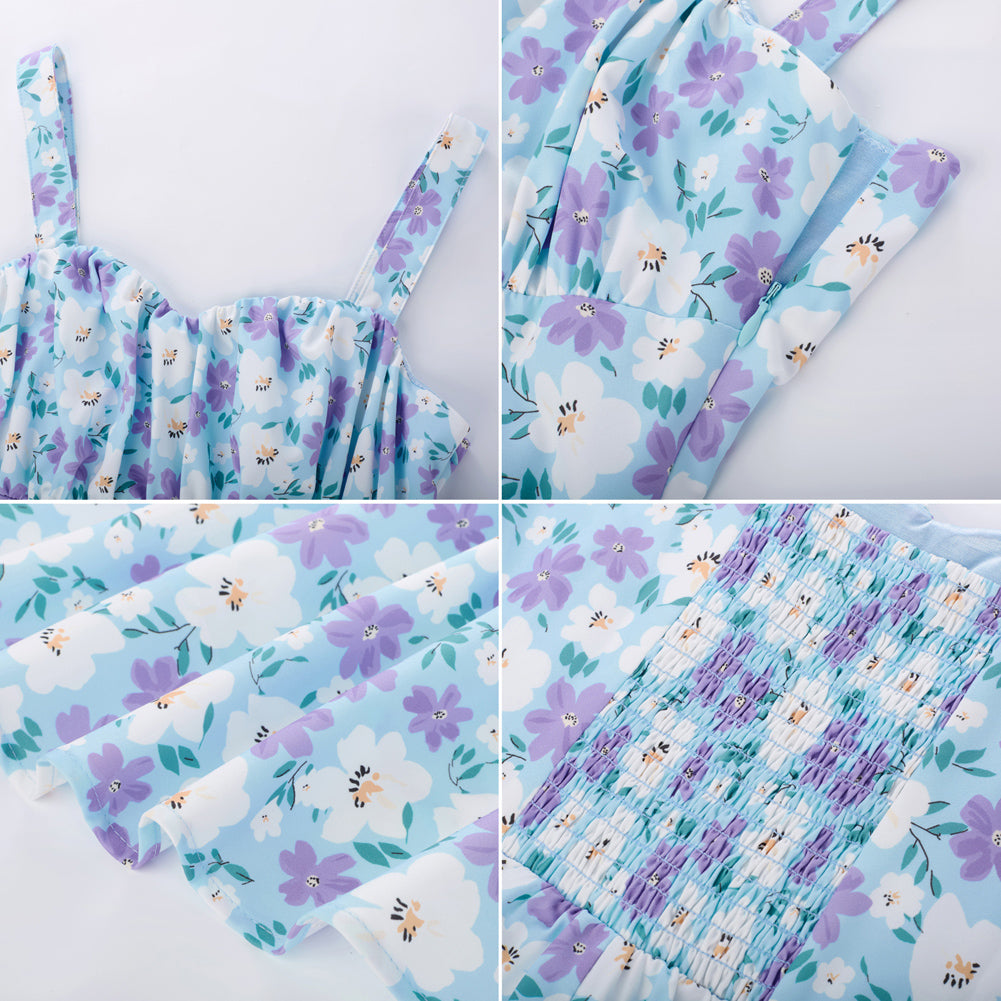 belle poque Vintage Two-Way Defined Waist Dress Ruched Bodice Flared A-Line Dress