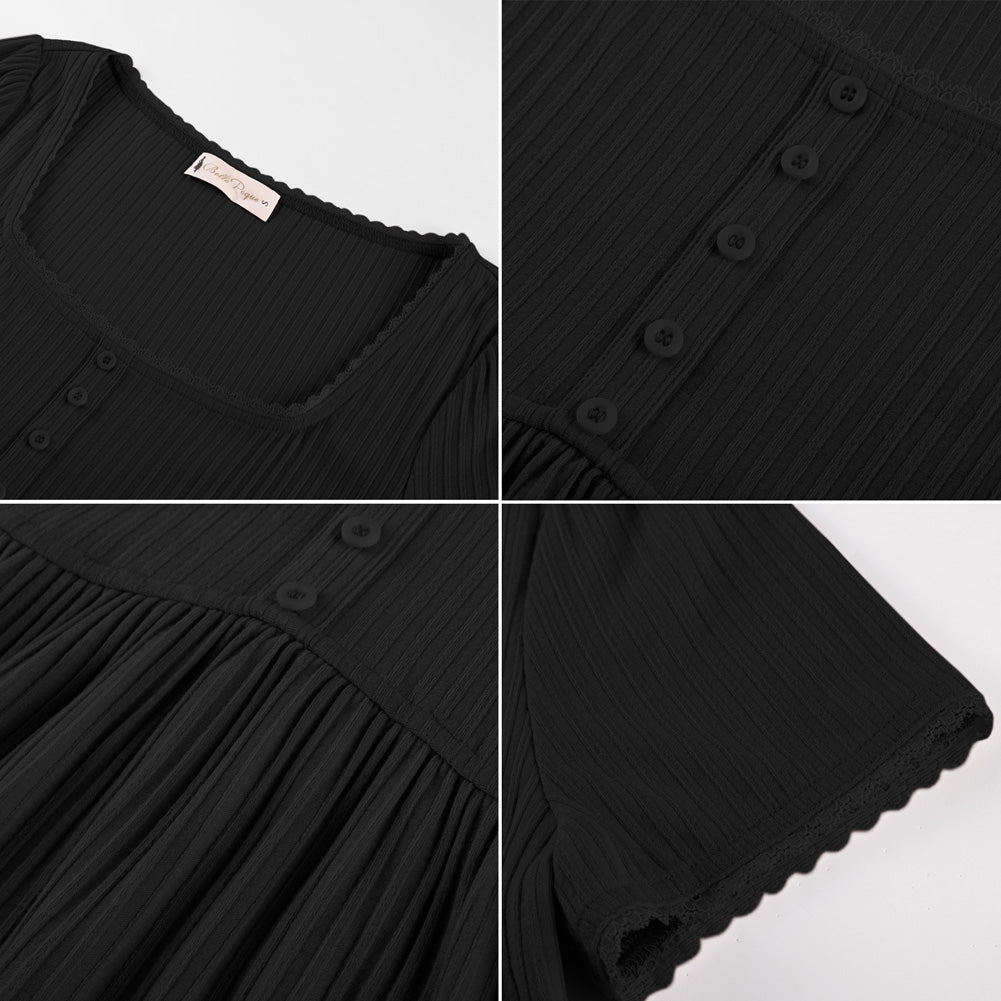 belle poque Women's Cute Tops Babydoll Peplum Top 2026 Casual Shirts