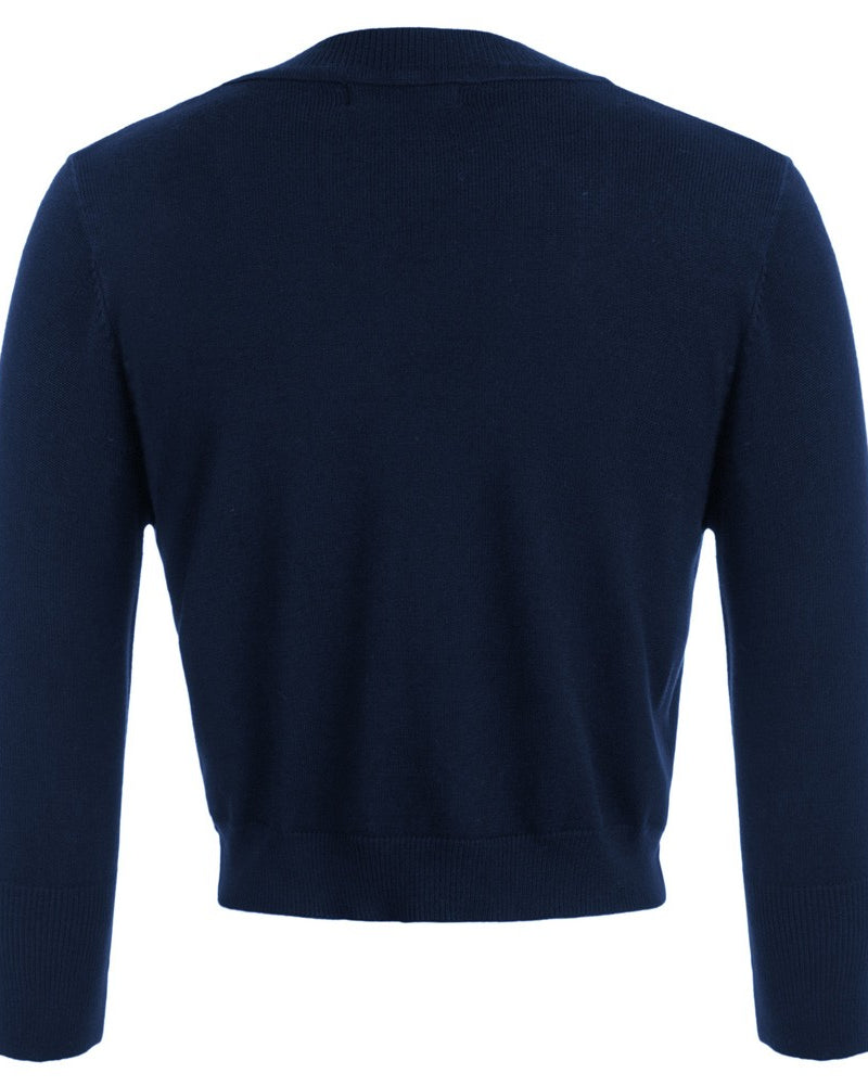 belle poque 3/4 Sleeve Bolero Shrug Open Front Knit Cropped Cardigan Sweater