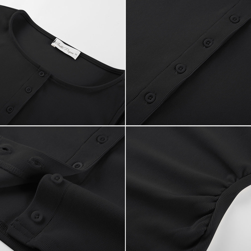 belle poque Button Down Tank Tops Ribbed Summer Vest for Work Going Out