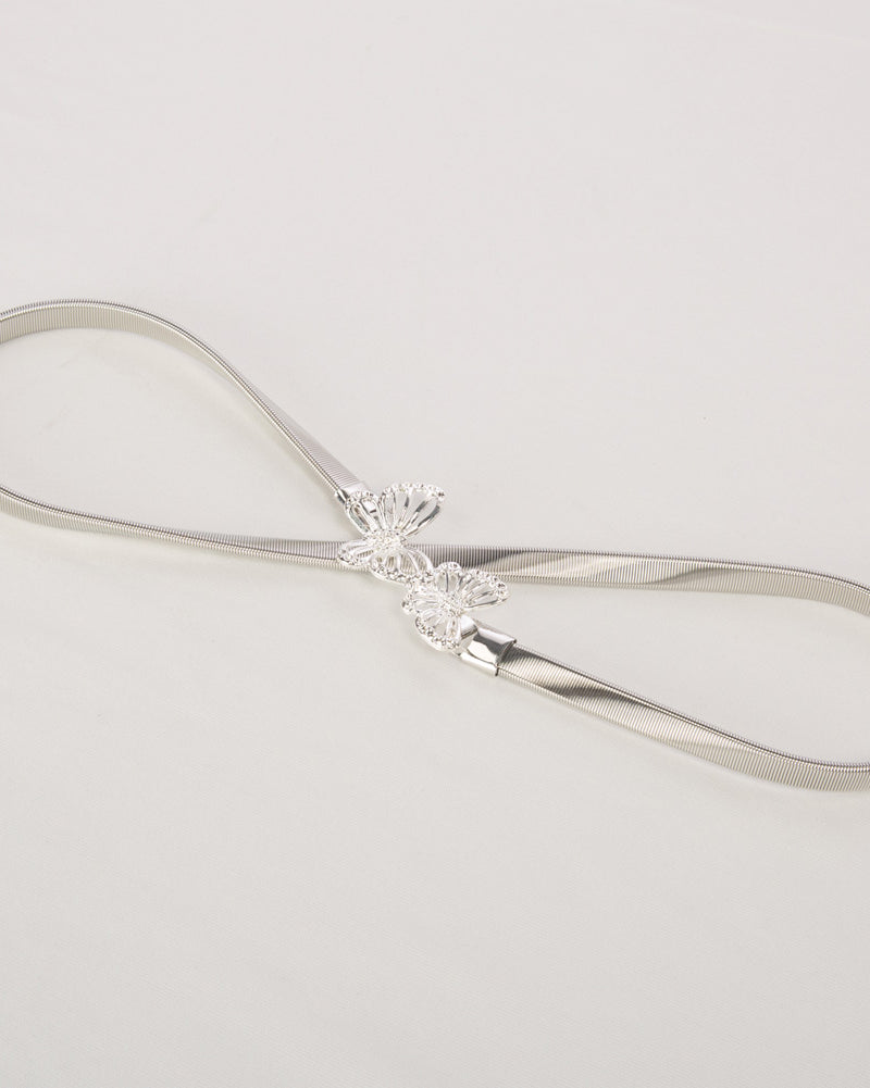 belle poque Skinny Punk Elastic Alloy Belt