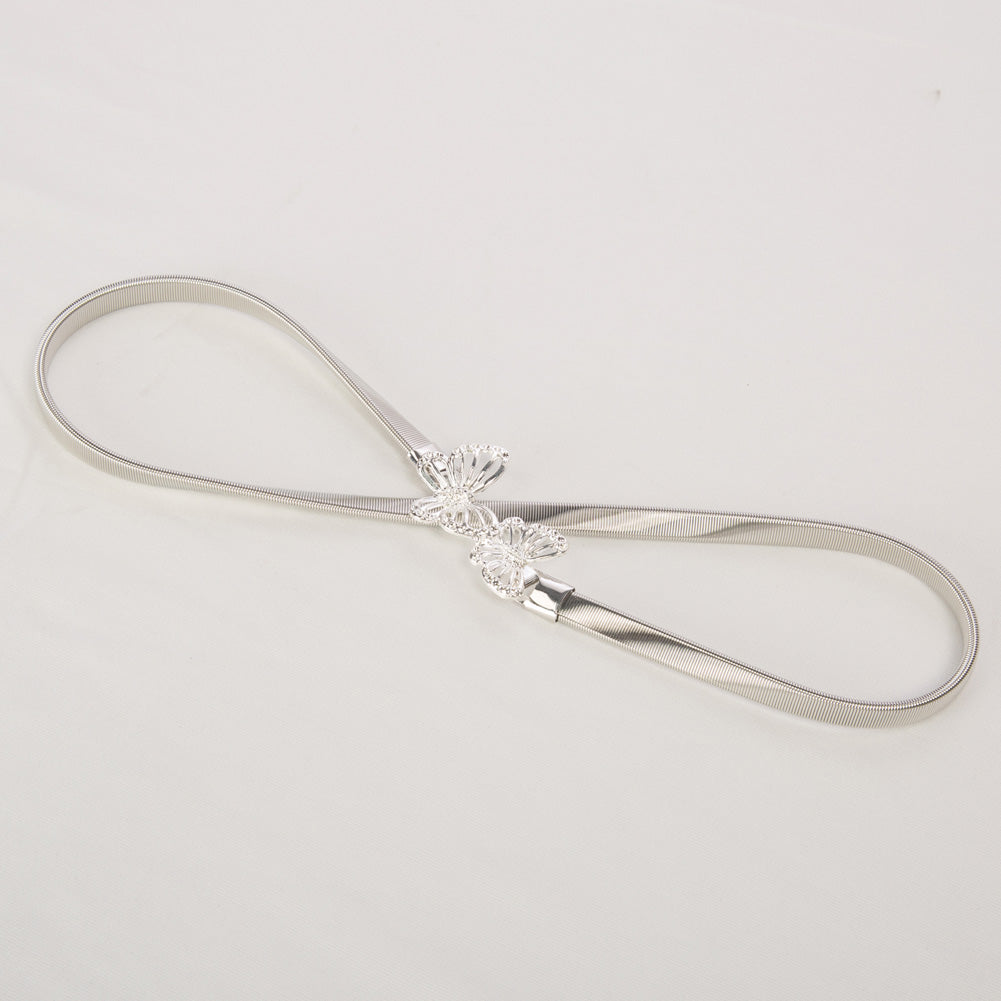 belle poque Skinny Punk Elastic Alloy Belt