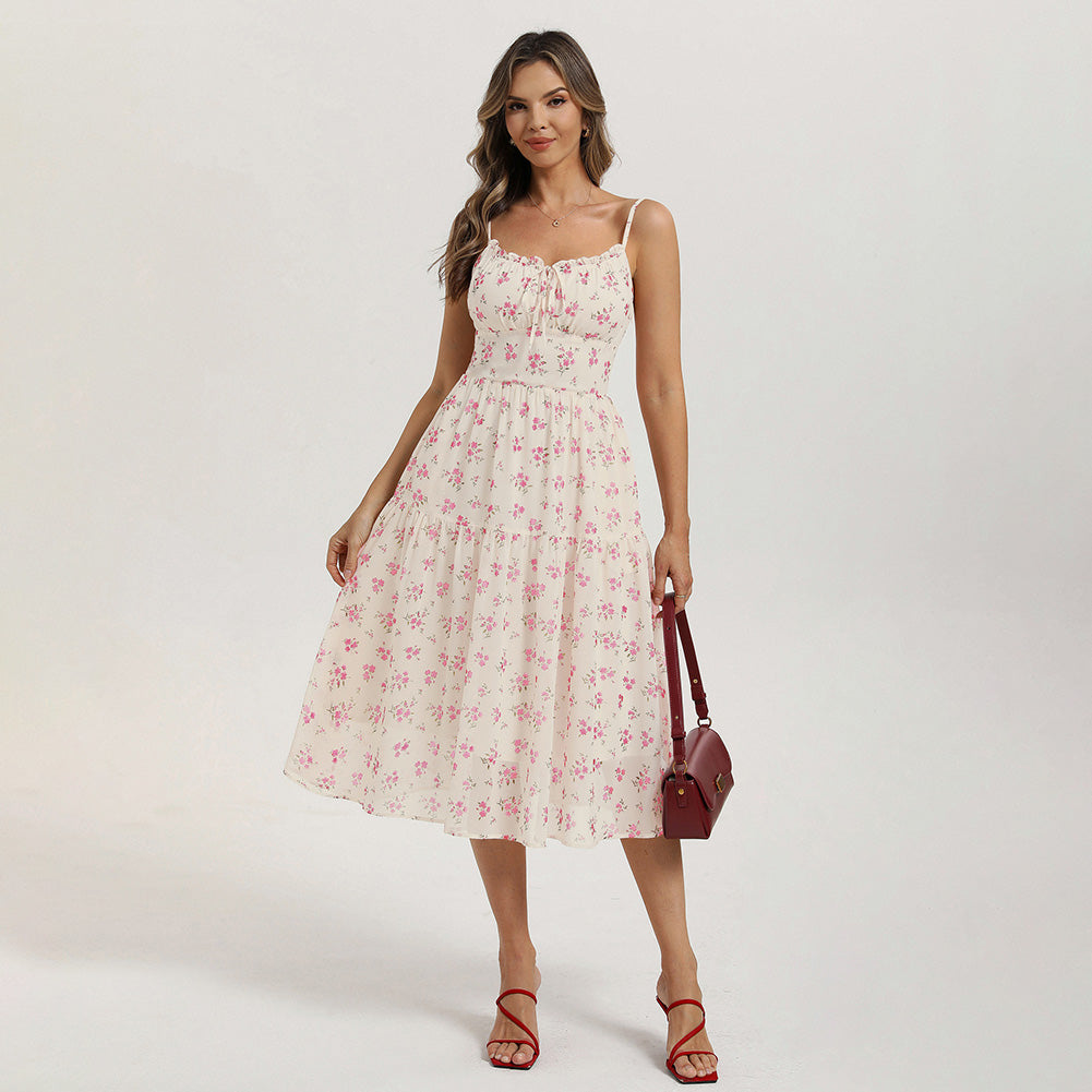 belle poque 2026 Spring Milkmaid Dress Wedding Guest Summer Midi Flowy Tea Party Dresses