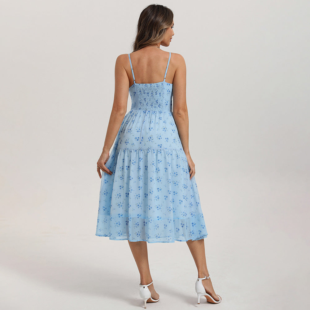 belle poque 2026 Spring Milkmaid Dress Wedding Guest Summer Midi Flowy Tea Party Dresses