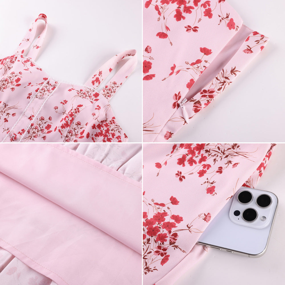 belle poque Wedding Guest Dress for Women 2026 Flowy Sundress with Pockets