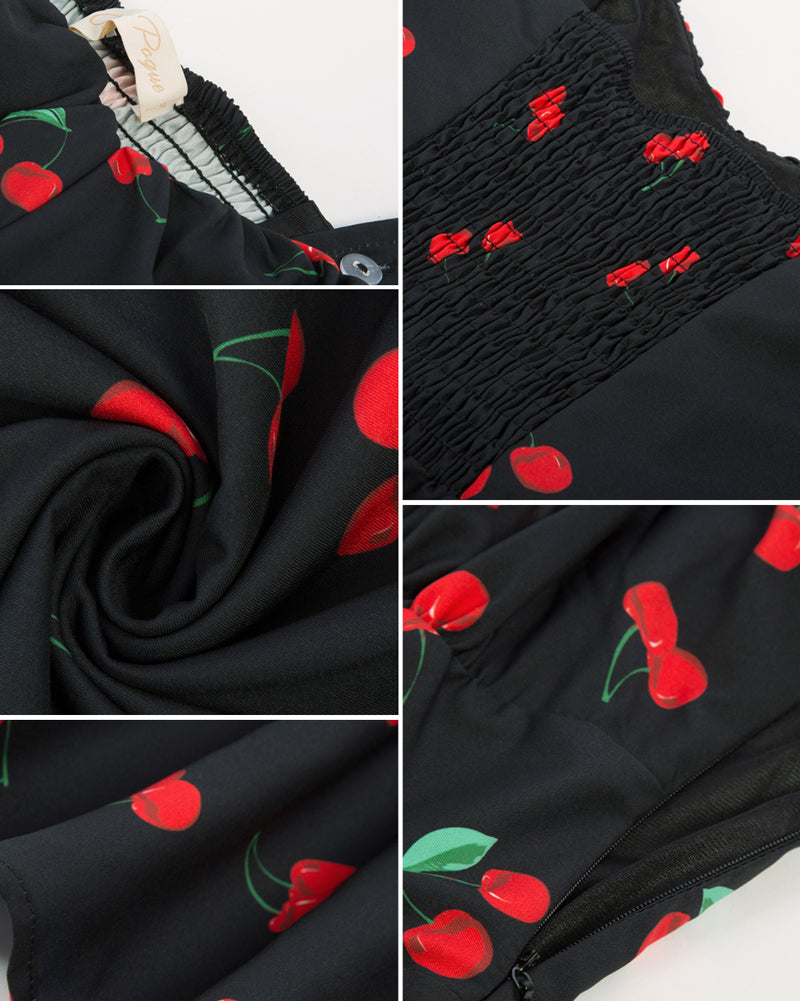 belle poque Vintage Two-Way Defined Waist Dress Ruched Bodice Flared A-Line Dress