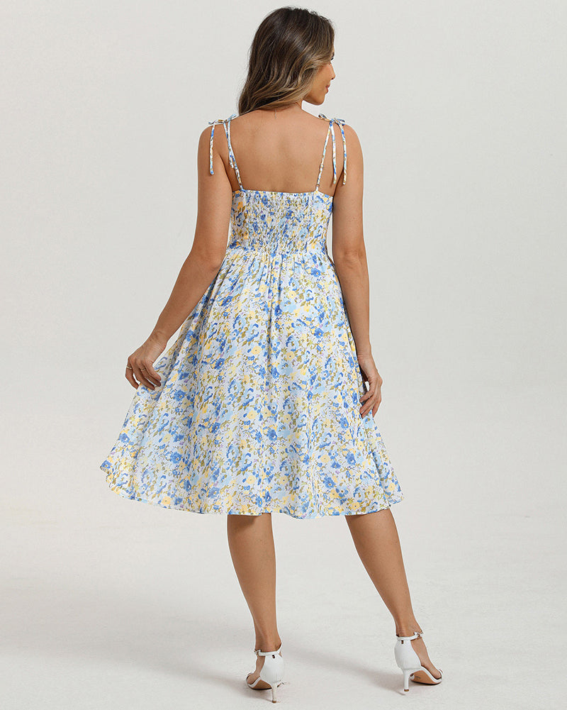 belle poque Women Midi Sundress 2026 Summer Spring Vacation Dresses with Pockets