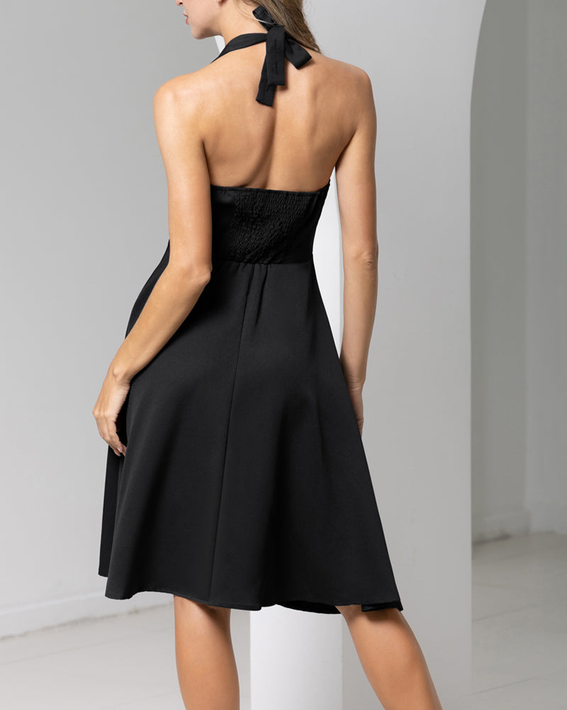 belle poque Seckill Offer⌛Halter Dresses for Wedding Guest Sweetheart Neck 1950s Vintage Dresses