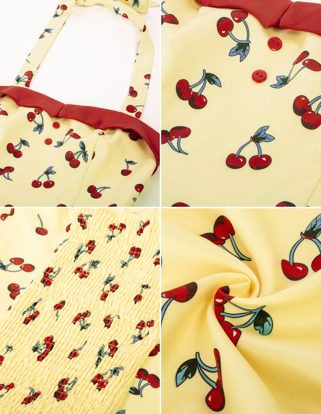 belle poque Women's Cherries Pattern Sleeveless Adjustable Strappy Tank Top 1950s Pin Up Style