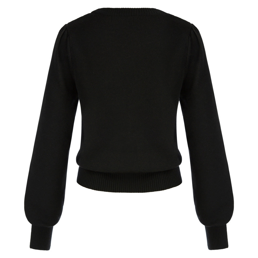 belle poque Seckill Offer⌛Wrap V Neck Long Sleeve Tulip Cropped Knit Cardigan Sweater