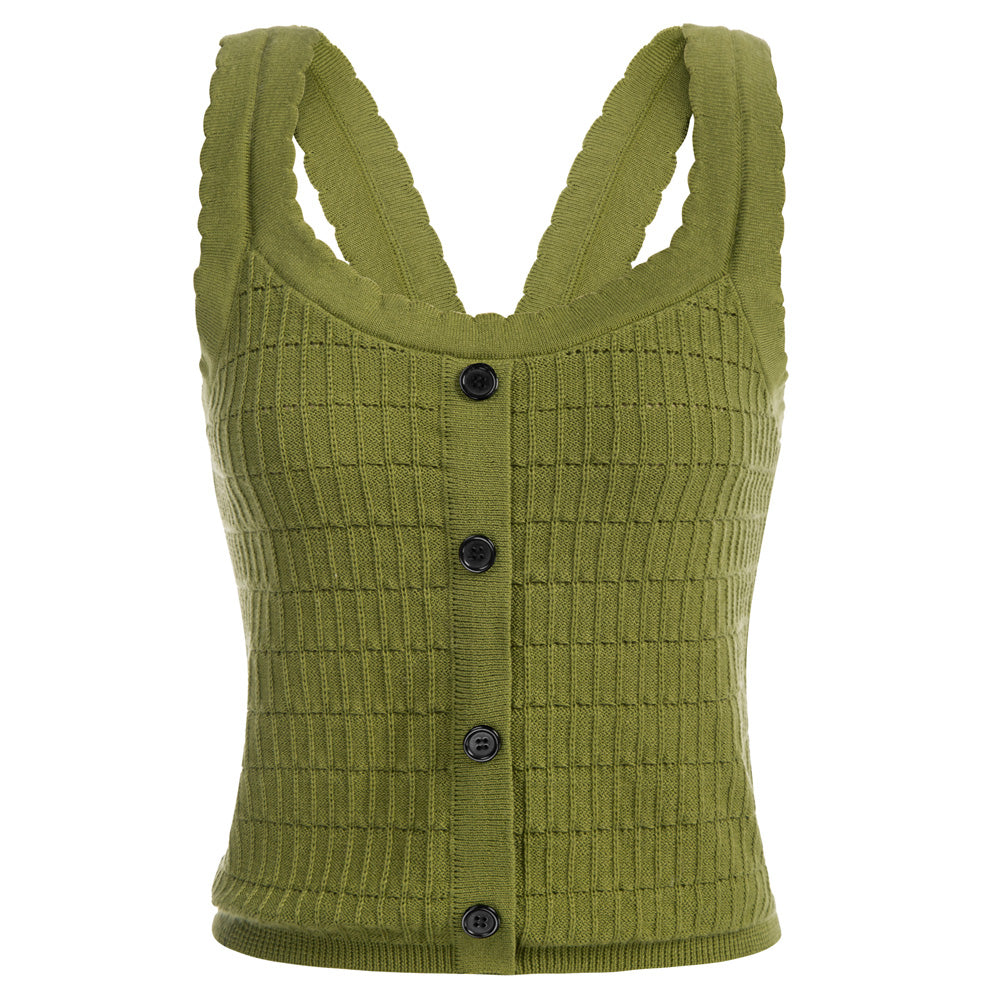 belle poque Vintage Jacquard Textured Outfits U-Neck Tops+Above Knee Skirt Knitwear