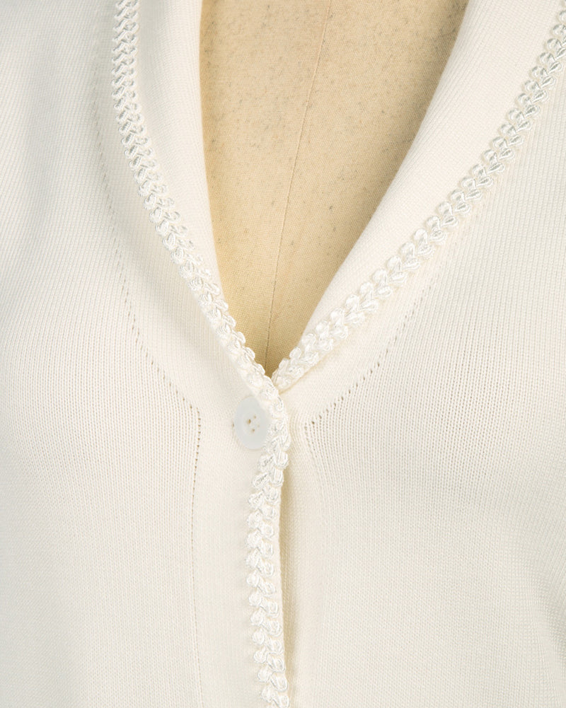 belle poque Vintage Shawl Lapel Cardigan Sweater Long Sleeve Knitted Blazer Coat