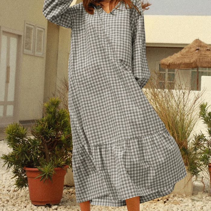 belle poque Frieeah Loose Fit Flared Dress Black