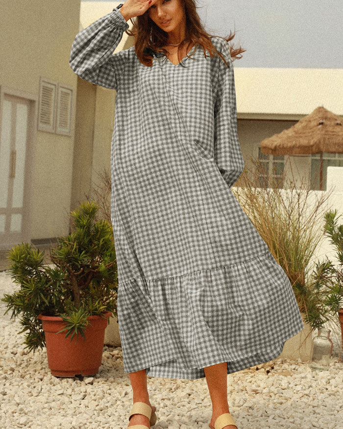 belle poque Frieeah Loose Fit Flared Dress Black